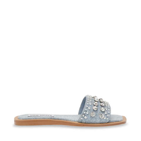 Steve Madden Women's Blue Denim Olympian Slipper | Steve Madden In Lebanon
