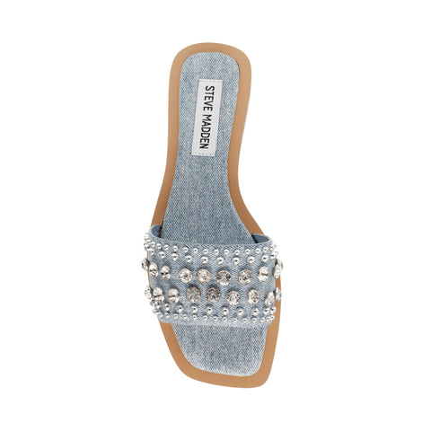 Steve Madden Women's Blue Denim Olympian Slipper | Steve Madden In Lebanon