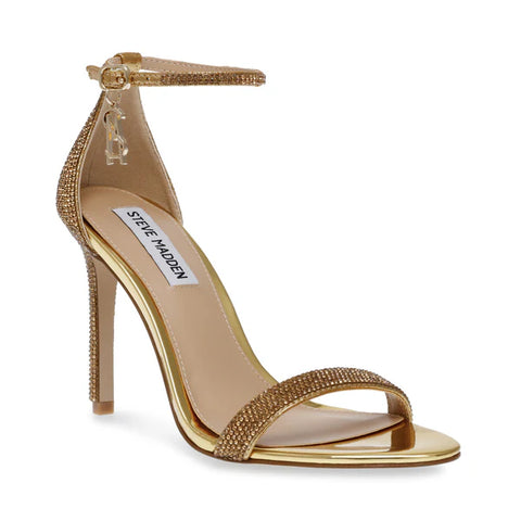 Steve Madden Women's Gold Tecy-R Heeled Sandal | Steve Madden In Lebanon