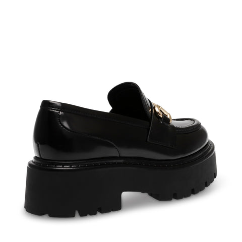 Steve Madden Women's Black Leather Occupy Loafers | Steve Madden In Lebanon