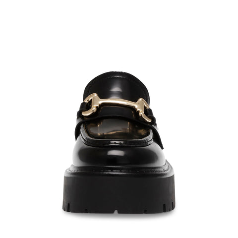 Steve Madden Women's Black Leather Occupy Loafers | Steve Madden In Lebanon