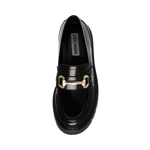 Steve Madden Women's Black Leather Occupy Loafers | Steve Madden In Lebanon