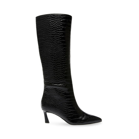 Steve Madden Women's Black Croc Lavan Boots | Steve Madden In Lebanon