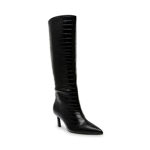 Steve Madden Women's Black Croc Lavan Boots | Steve Madden In Lebanon