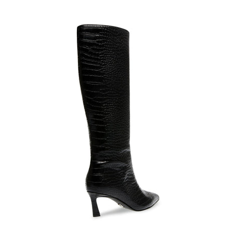 Steve Madden Women's Black Croc Lavan Boots | Steve Madden In Lebanon