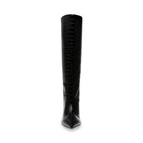 Steve Madden Women's Black Croc Lavan Boots | Steve Madden In Lebanon