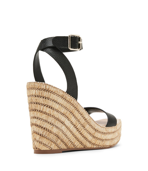Steve Madden Women's Black Leather Cassie Sandals | Steve Madden In Lebanon