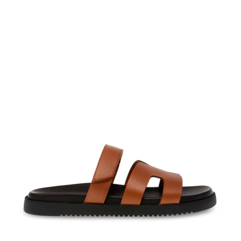 Steve Madden Women's Cognac Leather Missile-e Sandals | Steve Madden In Lebanon