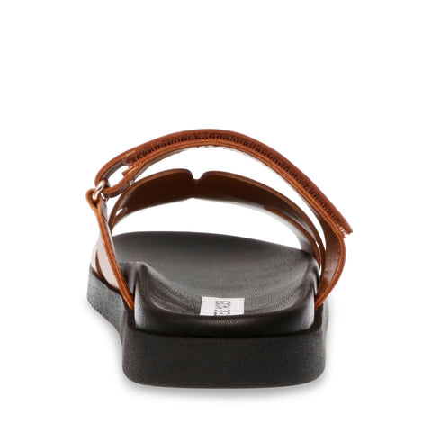 Steve Madden Women's Cognac Leather Missile-e Sandals | Steve Madden In Lebanon