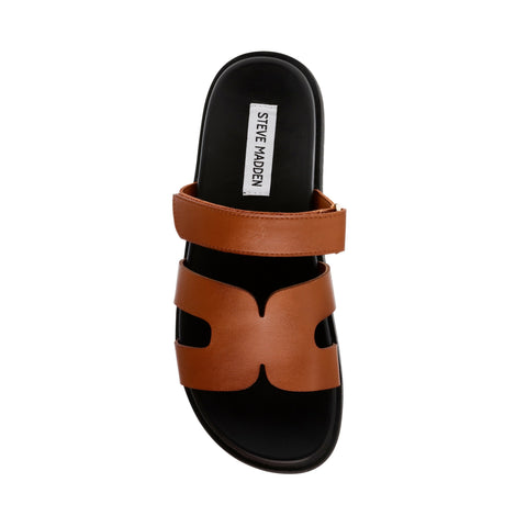 Steve Madden Women's Cognac Leather Missile-e Sandals | Steve Madden In Lebanon
