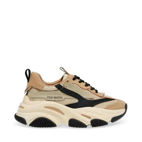 Steve Madden Women's Khaki & Black Possession-E Sneaker Sneakers |Steve Madden In Lebanon