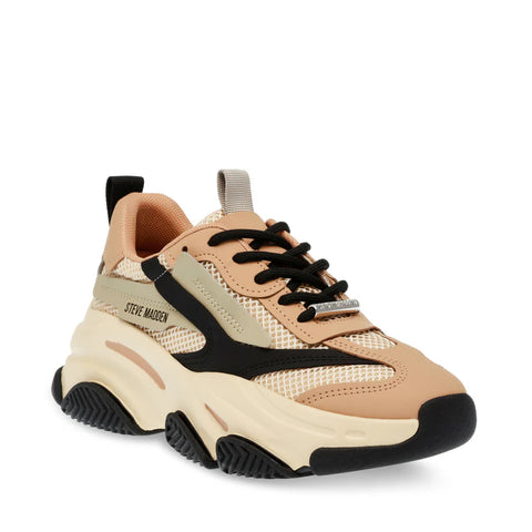 Steve Madden Women's Khaki & Black Possession-E Sneaker Sneakers |Steve Madden In Lebanon