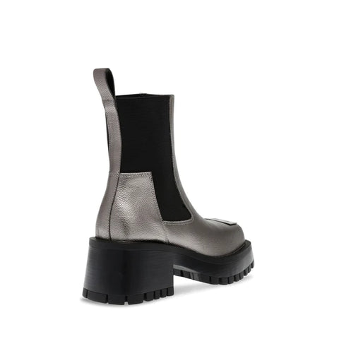 Steve Madden Women's Silver & Black Sharpen Boots | Steve Madden In Lebanon