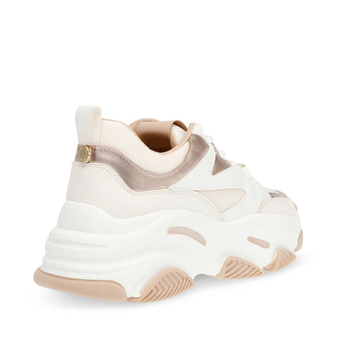 Steve Madden Women's Cream Rose Gold Progressive Sneakers | Steve Madden In Lebanon