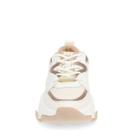 Steve Madden Women's Cream Rose Gold Progressive Sneakers | Steve Madden In Lebanon