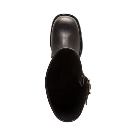 Steve Madden Women's Dark Gray Leather Battle Boot|Steve Madden In Lebanon