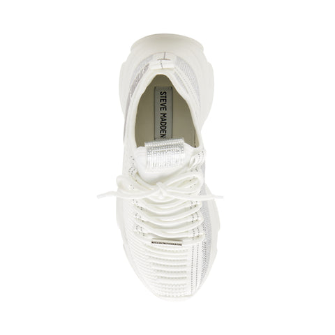 Steve Madden Women's White Maxilla-R Sneakers | Steve Madden In Lebanon