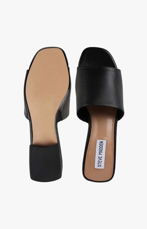 Steve Madden Women's Black Leather Delish Sandals | Steve Madden In Lebanon