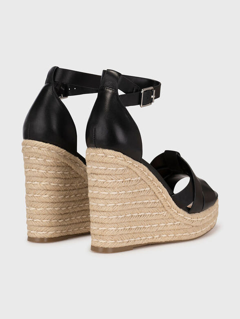 Steve Madden Women's Black Leather Sivian Heel Sandals | Steve Madden in Lebanon