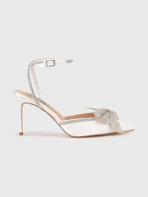 Steve Madden Women's Ivory Satin Vamonos Heels | Steve Madden In Lebanon