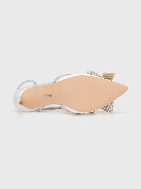 Steve Madden Women's Ivory Satin Vamonos Heels | Steve Madden In Lebanon