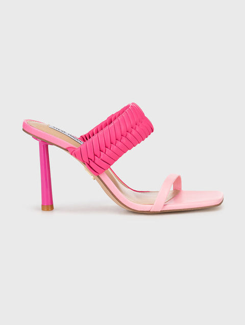 Steve Madden Women's Pink Synthetic Enamor Leather Heeled Sandal |Steve Madden In Lebanon
