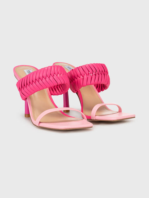 Steve Madden Women's Pink Synthetic Enamor Leather Heeled Sandal |Steve Madden In Lebanon