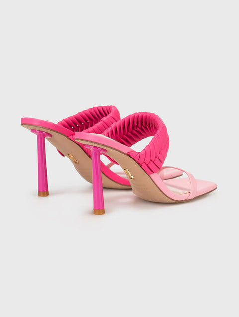Steve Madden Women's Pink Synthetic Enamor Leather Heeled Sandal |Steve Madden In Lebanon