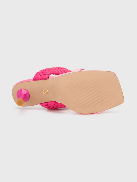 Steve Madden Women's Pink Synthetic Enamor Leather Heeled Sandal |Steve Madden In Lebanon