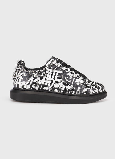 Steve Madden Men's Black & White Synthetic Frost Sneakers  |Steve Madden In Lebanon