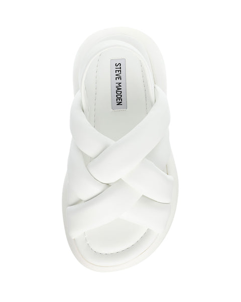 Steve Madden Women's White Synthetic Hazzie Sandal |Steve Madden In Lebanon