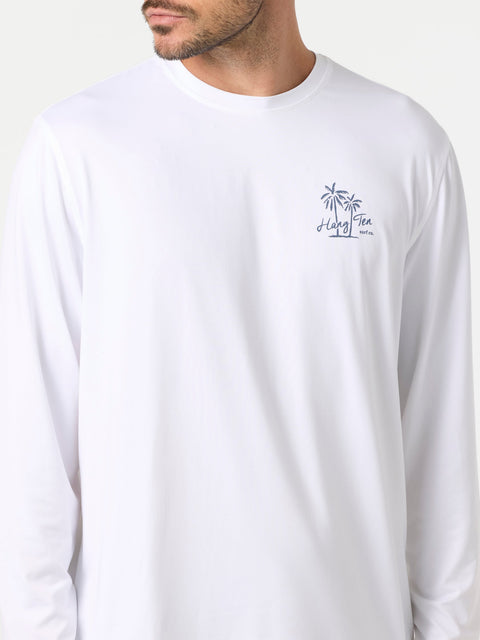 Hang Ten Men's White Coastline Long Sleeve Sun Blouse |Hang Ten In Lebanon