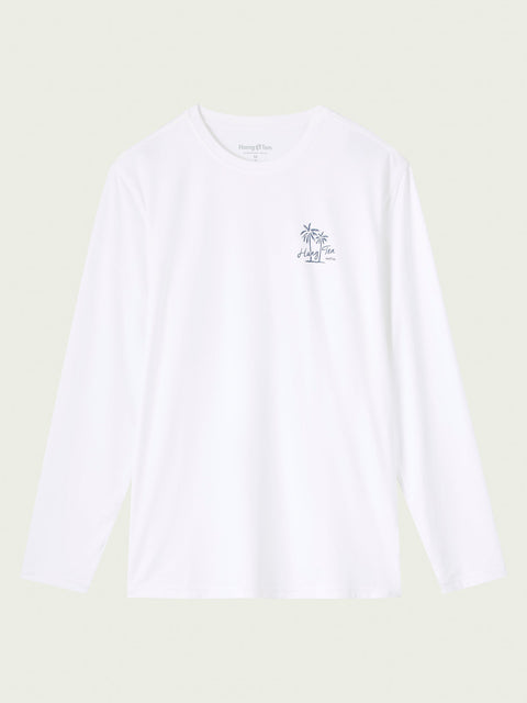 Hang Ten Men's White Coastline Long Sleeve Sun Blouse |Hang Ten In Lebanon