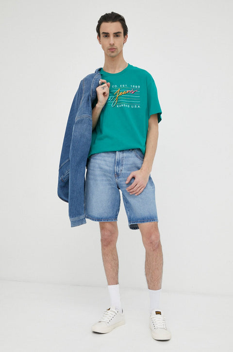 Lee Men's Green Cotton Short Sleeveless T-Shirt | Lee In Lebanon