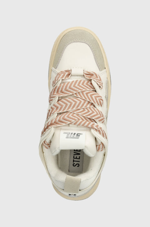 Steve Madden Women's Off White/Beige Roaring Sneakers | Steve Madden In Lebanon