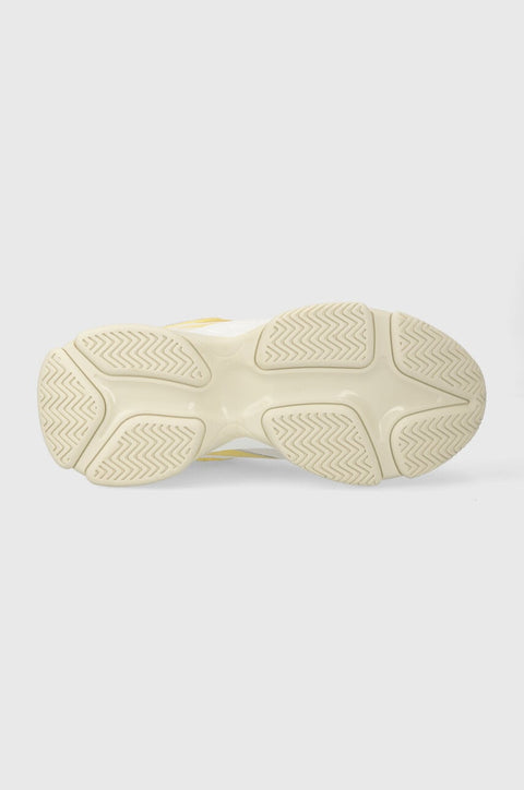 Steve Madden Women's Light Gray & Yellow Synthetic Melt Down Sneakers |Steve Madden In Lebanon