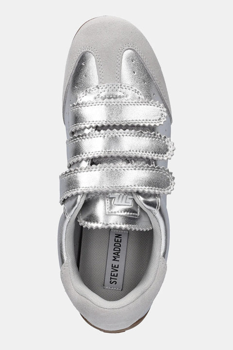 Steve Madden Women's Silver Flagship Sneakers | Steve Madden In Lebanon