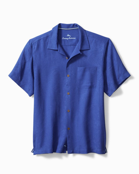 Tommy Bahama Men's Royal Bue Hail Mary Short Sleeve Silk Button-Up Camp Shirt | Tommy Bahama In Lebanon
