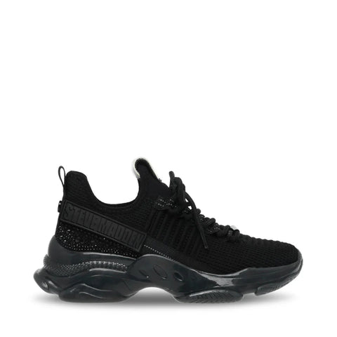 Steve Madden Women's Jet Black Maxilla-R Sneakers |Steve Madden In Lebanon