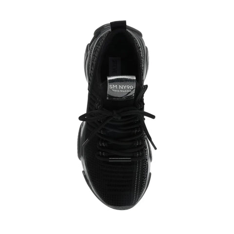 Steve Madden Women's Jet Black Maxilla-R Sneakers |Steve Madden In Lebanon