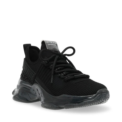 Steve Madden Women's Jet Black Maxilla-R Sneakers |Steve Madden In Lebanon