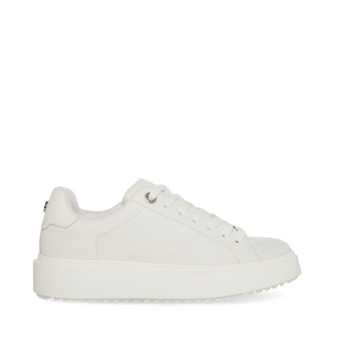 Steve Madden Women's White Synthetic Catcher Sneakers |Steve Madden In Lebanon