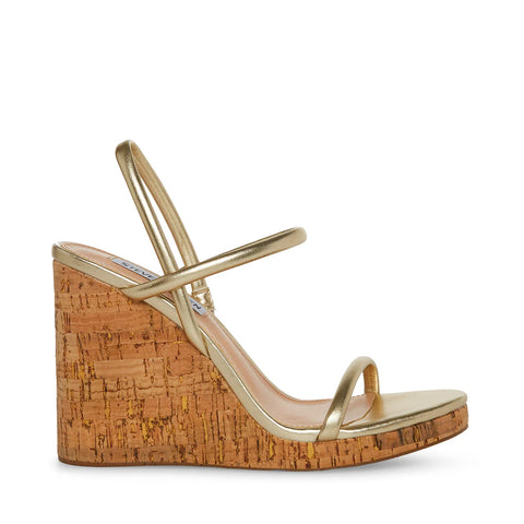 Steve Madden Women's Gold Udell-C Leather Sandals| Steve Madden in Lebanon
