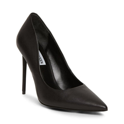 Steve Madden Women's Black Leather Vala Heels | Steve Madden In Lebanon