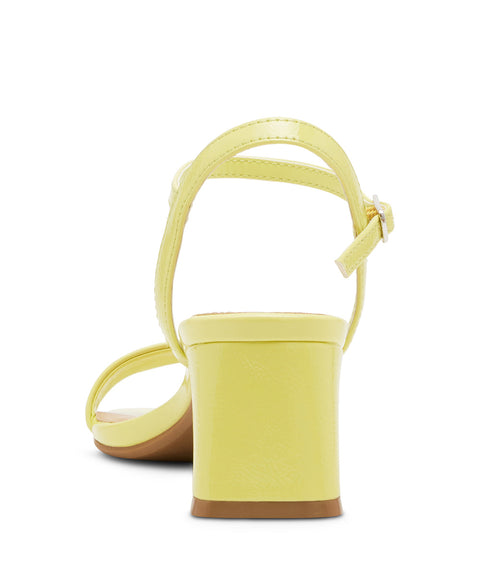 Madden Girl Women's Yellow Birdiee Low Block Heeled Sandals | Madden Girl In Lebanon