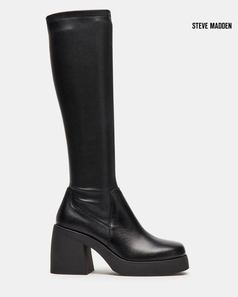 Steve Madden Women's Black Clifftop  Synthetic Knee Boots  |Steve Madden in Lebanon