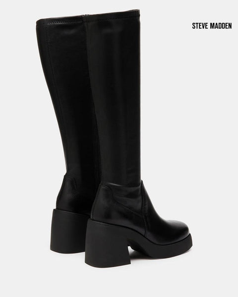 Steve Madden Women's Black Clifftop  Synthetic Knee Boots  |Steve Madden in Lebanon
