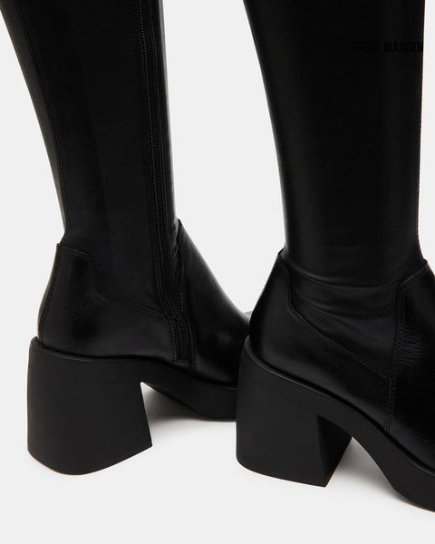 Steve Madden Women's Black Clifftop  Synthetic Knee Boots  |Steve Madden in Lebanon