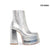 Steve Madden Women's Silver Cobra Synthetic Heeled  Boots |Steve Madden in Lebanon