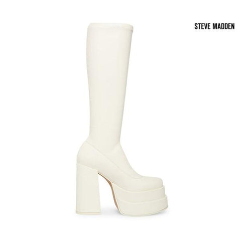 Steve Madden Women's Off-White Cypress Heeled Boots |Steve Madden in Lebanon